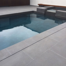 Grey basalt sanded floor